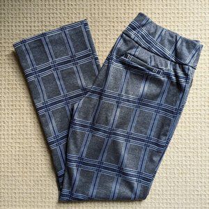 NY&Co grey slacks with blue/white stripes